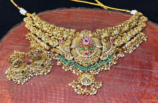 Lakshmi Temple Heritage Necklace Set