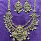Antique Temple Jewellery Necklace Set with Goddess Lakshmi Motif