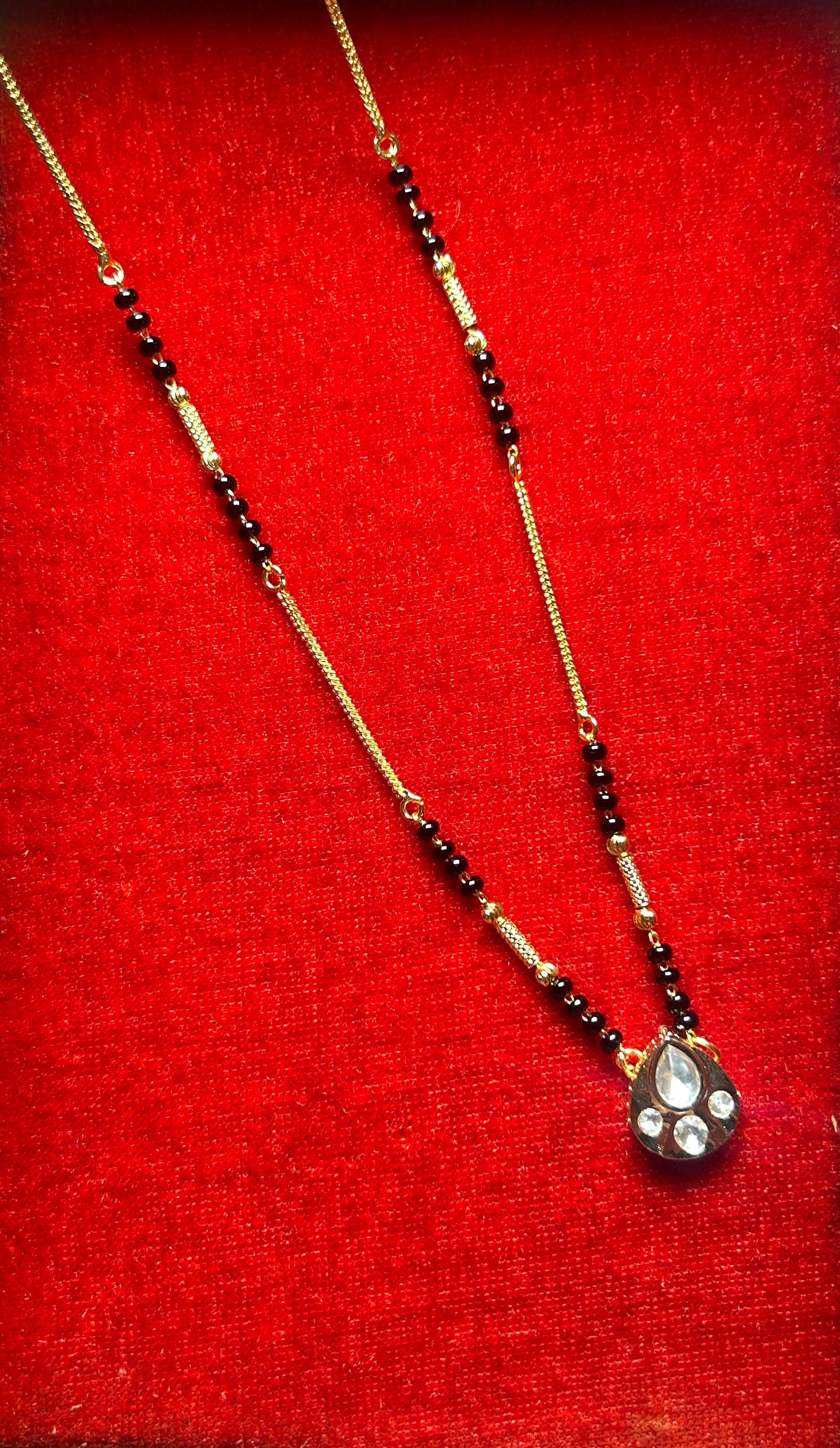 18-Inch Mangalsutra with Kundan Pendant