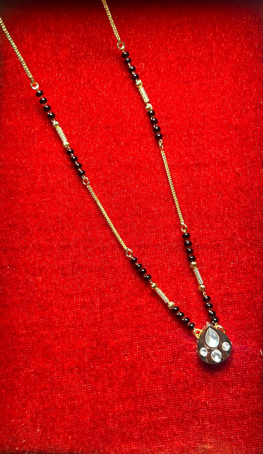 18-Inch Mangalsutra with Kundan Pendant