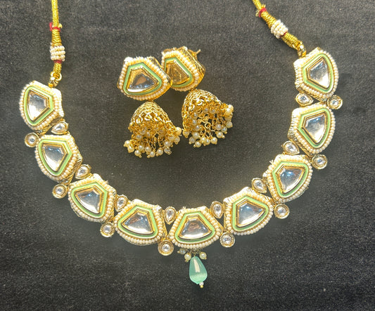 Royal Pastel Pachi Kundan Necklace Set