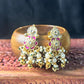 Floral Kundan Pearl Drop Earrings