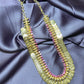 Triple Layer Coin Haar with Pink Stones