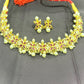 Ruby & Pearl Floral Choker Set