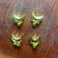 Golden Crescent Moon Hair Accessory with Ghungroo Drops