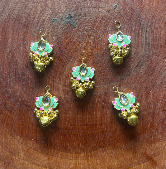Pastel Lotus Kundan Charm