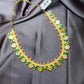 Coin Haar with Green & Pink Enamel Accents