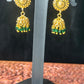 Sunburst Green Beaded Jhumkas