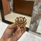Royal Ruby–Emerald Kundan Ambada (Hair Brooch)