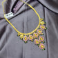 Pink & Green Pear-Shaped Traditional Necklace