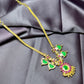 Green Enamel Haar with Statement Pendant