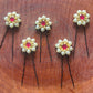 Floral Pearl Hair Pins