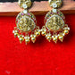 Temple Goddess Earrings with Pearl Drops