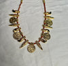 Lakshmi Coin Temple Necklace with Sword and Dagger Motifs – 1 Gram Gold Plated