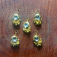Crystal Stone Hair Accessory with Golden Beads