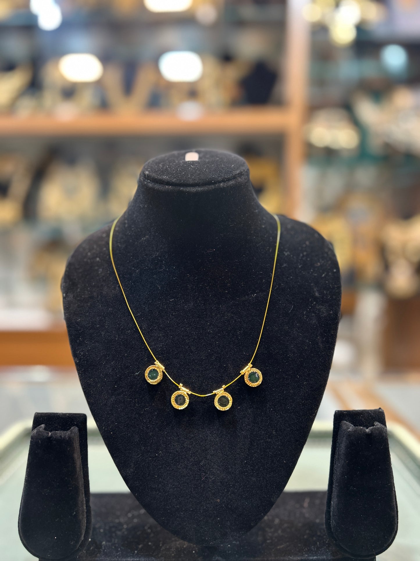 Minimal Gold-Finish Pendant Necklace