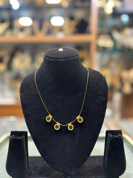 Minimal Gold-Finish Pendant Necklace