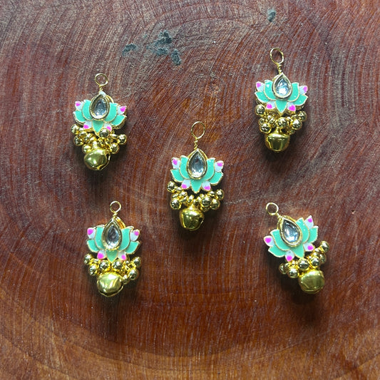 Pastel Lotus Kundan Charm