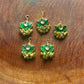 Green Lotus Kundan Hair Accessories – Traditional Gold Finish with Ghungroo