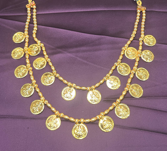Lakshmi Coin Mala – Double Layer Traditional Necklace