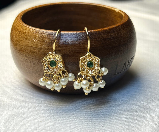 Hexagon Motif Traditional Bugdi Earrings