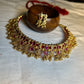 Ruby Stone Antique Choker Necklace Set
