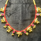 Gajara Thushi with Red Thread and Ruby Stones