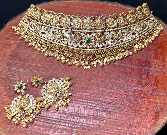 Antique Lakshmi Coin Choker Set