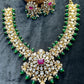 Royal Emerald Kundan Bridal Set – Ruby Red Centerpiece