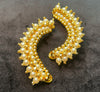 Golden Pearl Curve Ear Cuffs