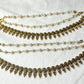 Traditional Pearl & Antique Gold Kana Ear Chain