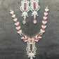 Majestic Crimson Drop Necklace Set