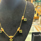 Minimal Emerald Drop Necklace