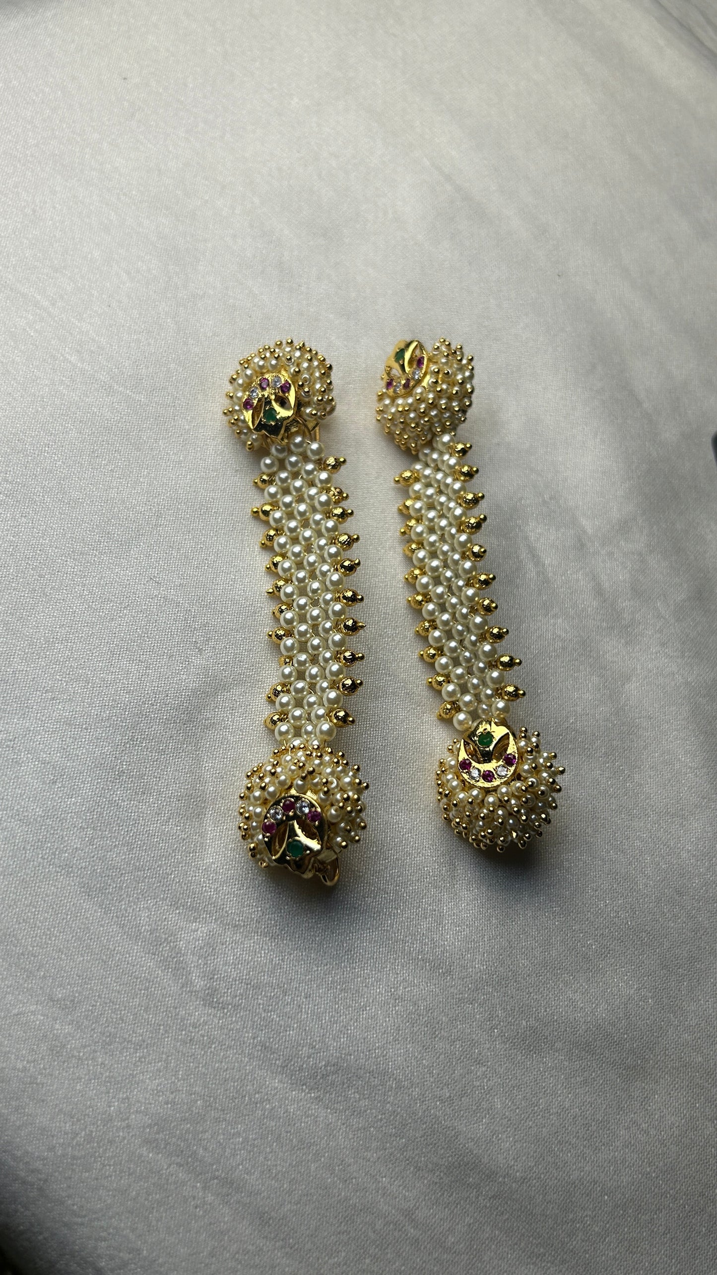 Lotus Pearl Line Earrings – Pakke Style