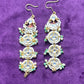Pastel Kundan Dangler Earrings with Pearl & Mint Bead Drops