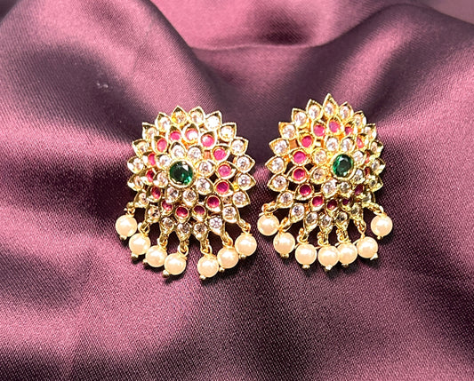 Floral Heritage Kundan Earrings