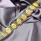Pear Motif Choker Necklace with Red Beads