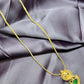 Traditional Maharashtrian Mangalsutra Pendant with Green Enamel Work