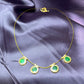 Minimalist Green Stone Pendant Necklace