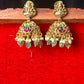 Lakshmi Lotus Temple Jhumka Earrings