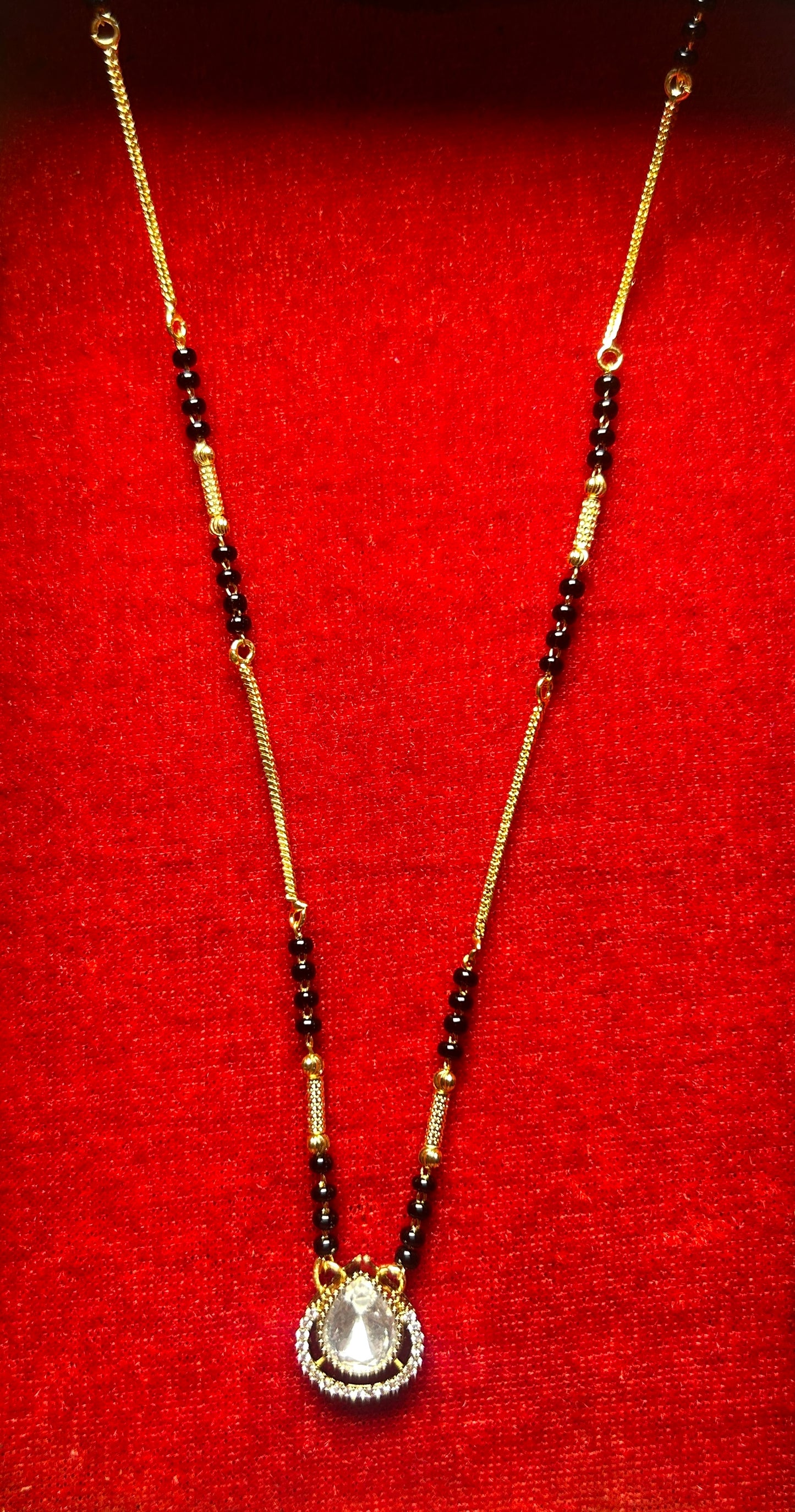 18-Inch Mangalsutra with Kundan Pendant