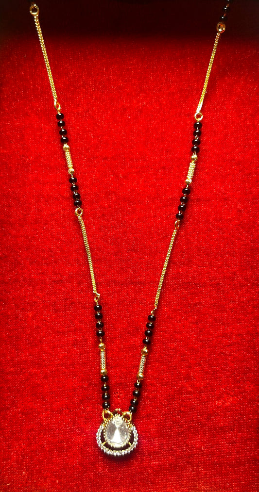 18-Inch Mangalsutra with Kundan Pendant