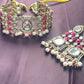 Pearl Drop Kundan Choker with Ruby Accents