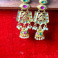 Heritage Temple Dangler Earrings with Mini Jhumkas