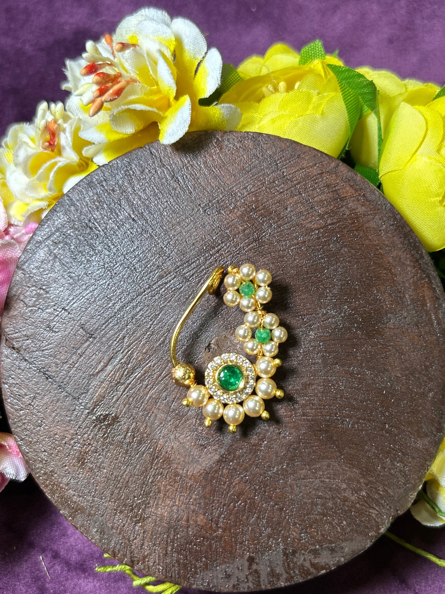 Emerald Pearl Traditional Nath