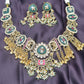 Green Stone & Kundan Antique Necklace Set