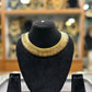 Elegant Gold-Finish Statement Necklace