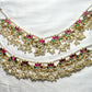 Lotus Motif Kana Chains with Pearl Jhumkis
