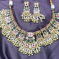 Enamel & Pearl Choker Necklace Set