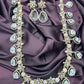 Crystal Teardrop Long Necklace Set